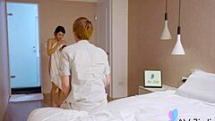 Why Does Stepmom Let Stepson Fuck Her Shaved Pussy Hard?