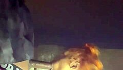 beale street parking garage creampie with black big ass amateur getting doggystyle pussy cum