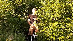 I felt such intense pleasure from risky public masturbation in nature, reaching girls fly orgasm outdoors.