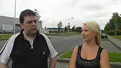 Gina bends over for fingering and doggystyle blowjob in casting interview with Tom. Cumshot seals the deal.