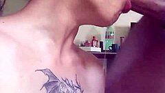 Hey, this naughty little 18+ bitch sucks my dick so good, getting all drooly and covered in cum!