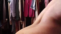 Crossdressing in sexy new red lingerie as a hot transsexual