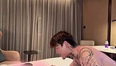 Asian guy licks pussy slowly then fucks with intense passion and screams. Humiliating POV action unfolds.