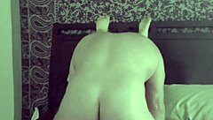 thrusting submissive wife doggystyle until creampie in muscular quickie session