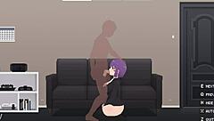 Passive girl with big natural tits takes cock in all holes