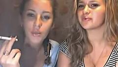 Hey, Watch These Girls On Cam Lighting Up Cigarettes With Excitement!