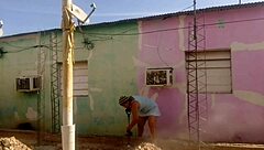 Neighbor can't resist staring at my big ass in short dress