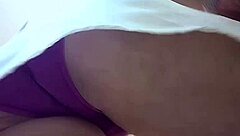 Feeling So Aroused By Young Asian's Purple Panties In Upskirt View