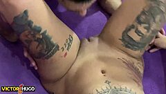 i enjoy time on the sofa with my tattooed brunette girlfriend