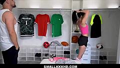 smallxxxhd - tiny 18+ teen 18+ cheerleader fucked by huge cock coach in locker room - angel gostosa vince karter