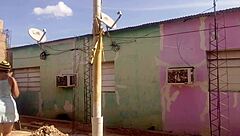 Neighbor can't resist staring at my big ass in short dress