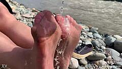 Look at my messy nylon feet all torn up by the river bank