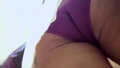 Feeling So Aroused By Young Asian's Purple Panties In Upskirt View