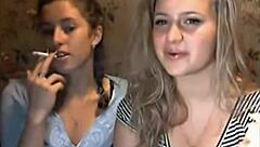 Hey, Watch These Girls On Cam Lighting Up Cigarettes With Excitement!