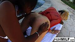 I feel so aroused sharing lesbian fun with two hot milfs