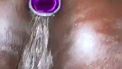 Anal Plug Forces Pussy To Squirt Effortlessly In Solo Play