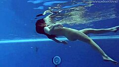 Why Not Dive Into Lina Mercury's Red Lingerie Underwater Adventure?