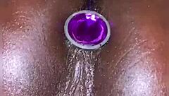 Anal Plug Forces Pussy To Squirt Effortlessly In Solo Play