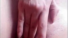 Jessiicca rubs wet pussy wildly until friend catches her masturbating big tits.