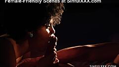 What if love at first fuck turns into passionate interracial pussy licking with a cute ebony babe?