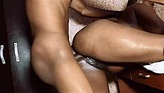 Giant long monster cock penetrates curvy big ass milf with small tits in amateur sex