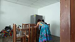 Oh wow, look at this sexy young Latina maid spreading her pretty pussy wide open for fun