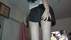 hot woman in skirt asks to be fucked but hides big ass riding desires
