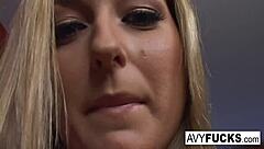 Busty avy boldly takes on massive cock in hardcore sex pounding her pussy