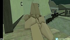i enjoy watching this roblox rr34 animation with the quiet sniper character
