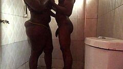 Dominating Curvy Babe's Big Ass In Steamy Bathroom Doggystyle Encounter