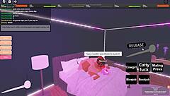 sexy ebony girlfriend gets fucked hard in intense roblox session with cute black babe
