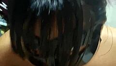 Latina babe takes advantage when alone to drain every drop of cum