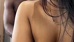 Cute Brazilian Babe Takes Friend's Big Cock Bareback In Restaurant Bathroom For Quickie Orgasm