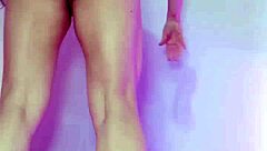 colombian latina madrastra with cameltoe in leggings masturbates her wet pussy solo