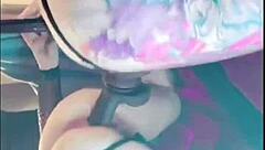 Redhead milf rides huge black dildo in big ass femdom action