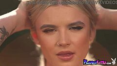 Hey, check out this all-natural blonde teen 18+ enjoying a sunny outdoor striptease and sunbath