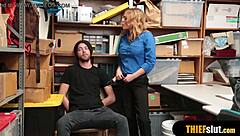 Blonde Milf Security Guard Bangs Thief Roughly