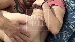 Horny girlfriend masturbates sucks and fucks until creampie