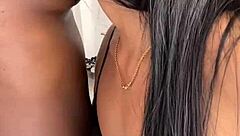 Cute Brunette Girl Sucks And Licks Nipples Non-Stop In Passionate Amateur Couple Session