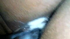 Me and my wife having a sloppy fuck in doggystyle with wet pussy.