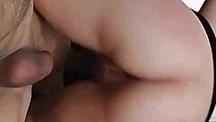 Hot girl rides hard with her tight pink pussy on stepbrother in homemade amateur doggystyle pov action.