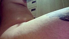 fresh out of the shower this curvy latina amateur felt the urge to use a dildo doggystyle until climax