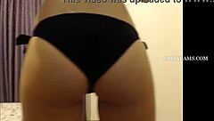 Horny Italian cutie dances seductively before fingering her wet pussy in solo masturbation session