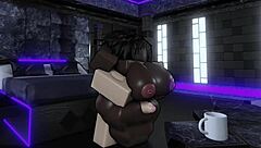 Hey see this cute character having fun in a condo setting