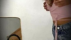 Spy on real hidden cam with busty Colombian model?