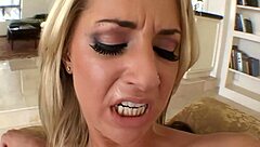 Bold Blonde American Slut Takes Monster Cock in Intense Fucking Session