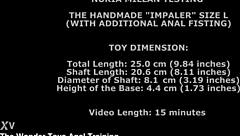 nuria millán tests huge impaler dildo with anal fisting!