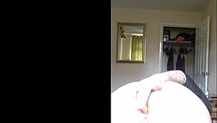 my dildo stretches my tight teen 18+ ass in solo play