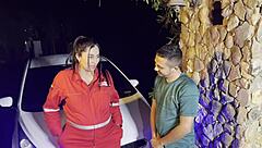 Will This Pregnant Mechanic Take A Huge Load For Her Payment In Steamy Outdoor Quickie?