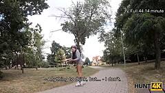 For cash this naughty chick cheats on her cuckold boyfriend with a rich stranger